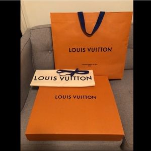 Louis Vuitton Box, Shopping Bag, Dust Bag & Ribbon